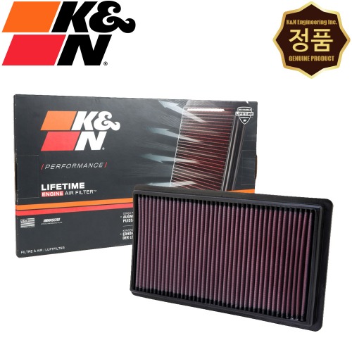K&amp;N 33-2395 순정형 퍼포먼스 에어필터 크리너 엔진 흡기 튜닝 필터 [링컨 MKX 3.5 3.7 가솔린 07-15년]