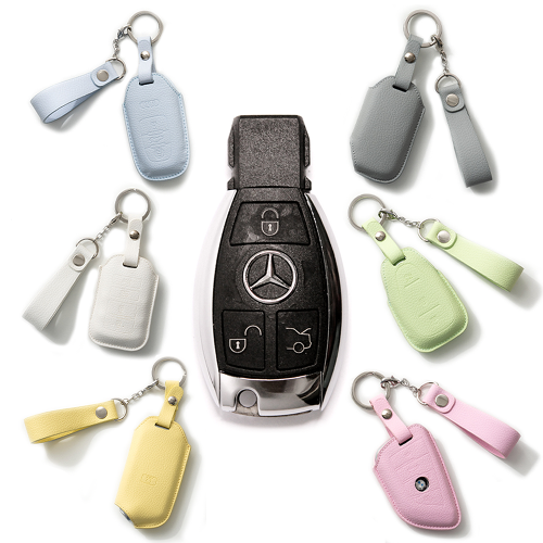 SPR 벤츠 A타입 3버튼 Benz 차키 키 케이스 스마트키 커버 지갑 연락처 각인 산뜻한 파스텔 컬러